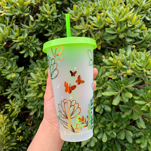 Como La Flor Inspired Tumbler Glitter Cup 